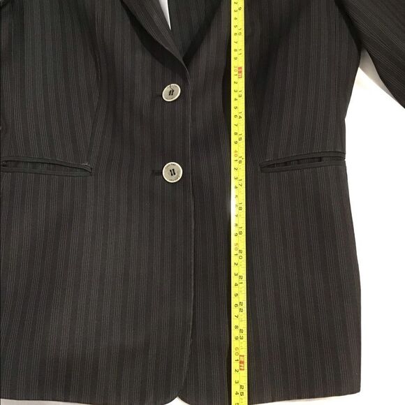 Calvin Klein Petites Gray Pinstripe Two-Button - Picture 5 of 5